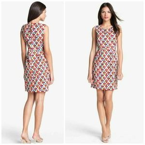 Kate Spade Abbey Geometric Silk Sheath Dress